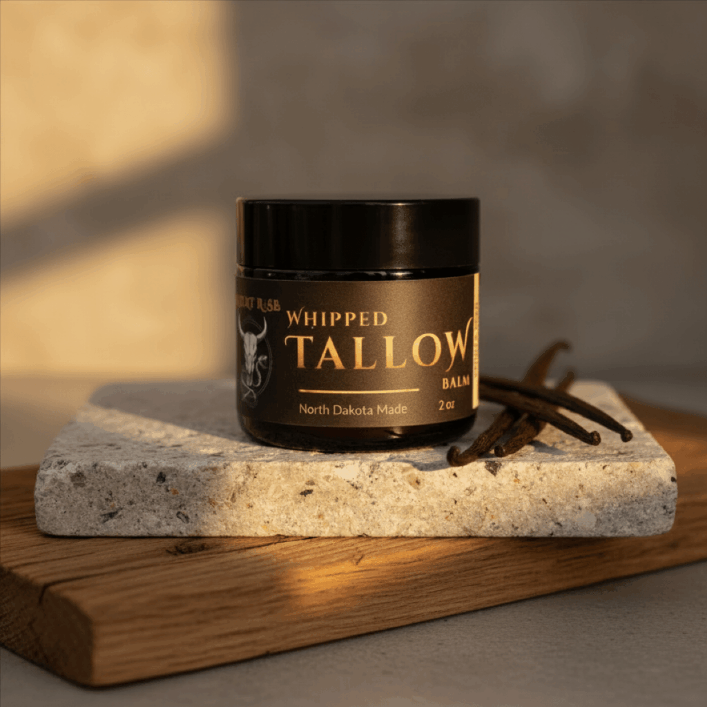 Whipped tallow body butter in glass jar — Desert Rose Tallow