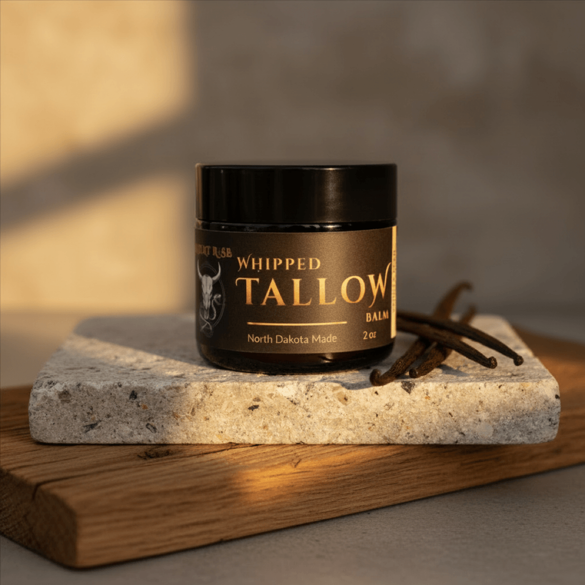 Whipped tallow body butter in glass jar β Desert Rose Tallow