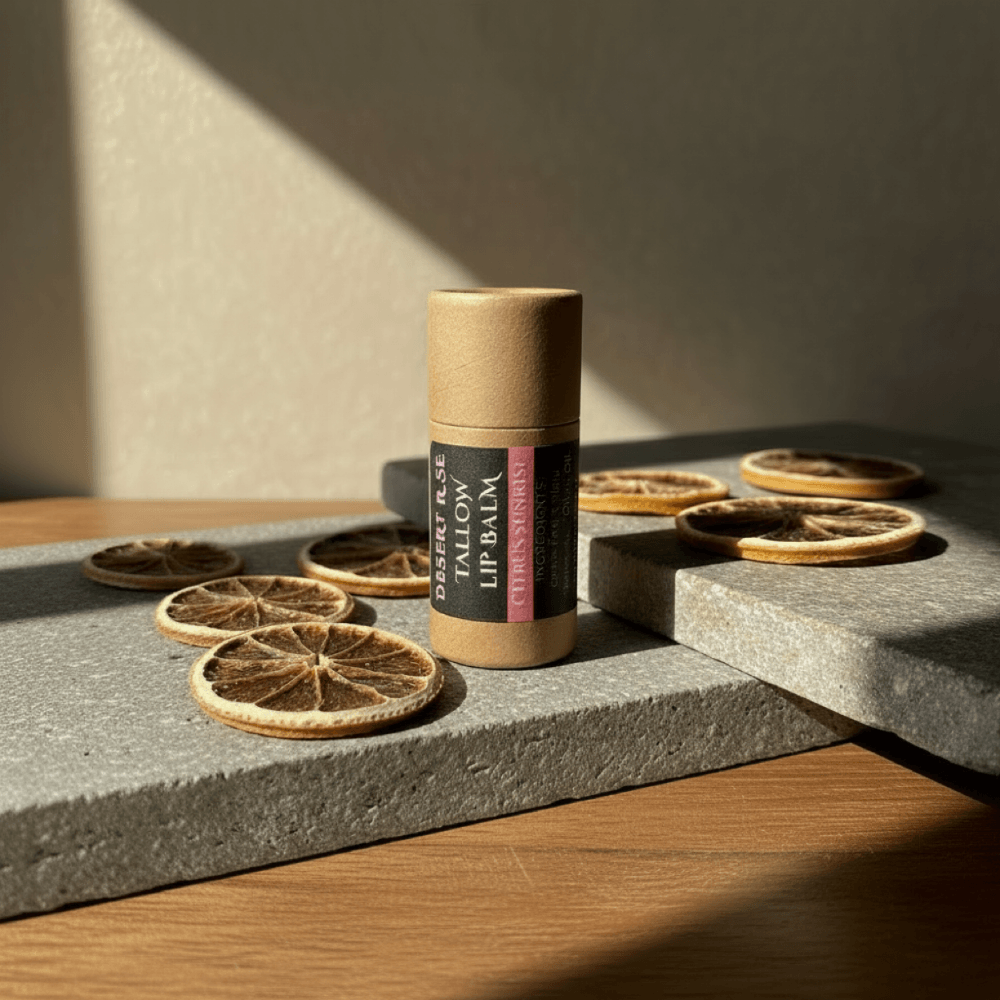 Tallow lip balm — Desert Rose Tallow - Citrus Sunrise