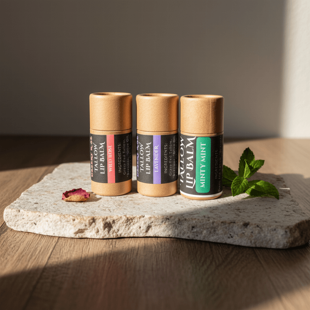 tallow lip balm trio (3 for $15)